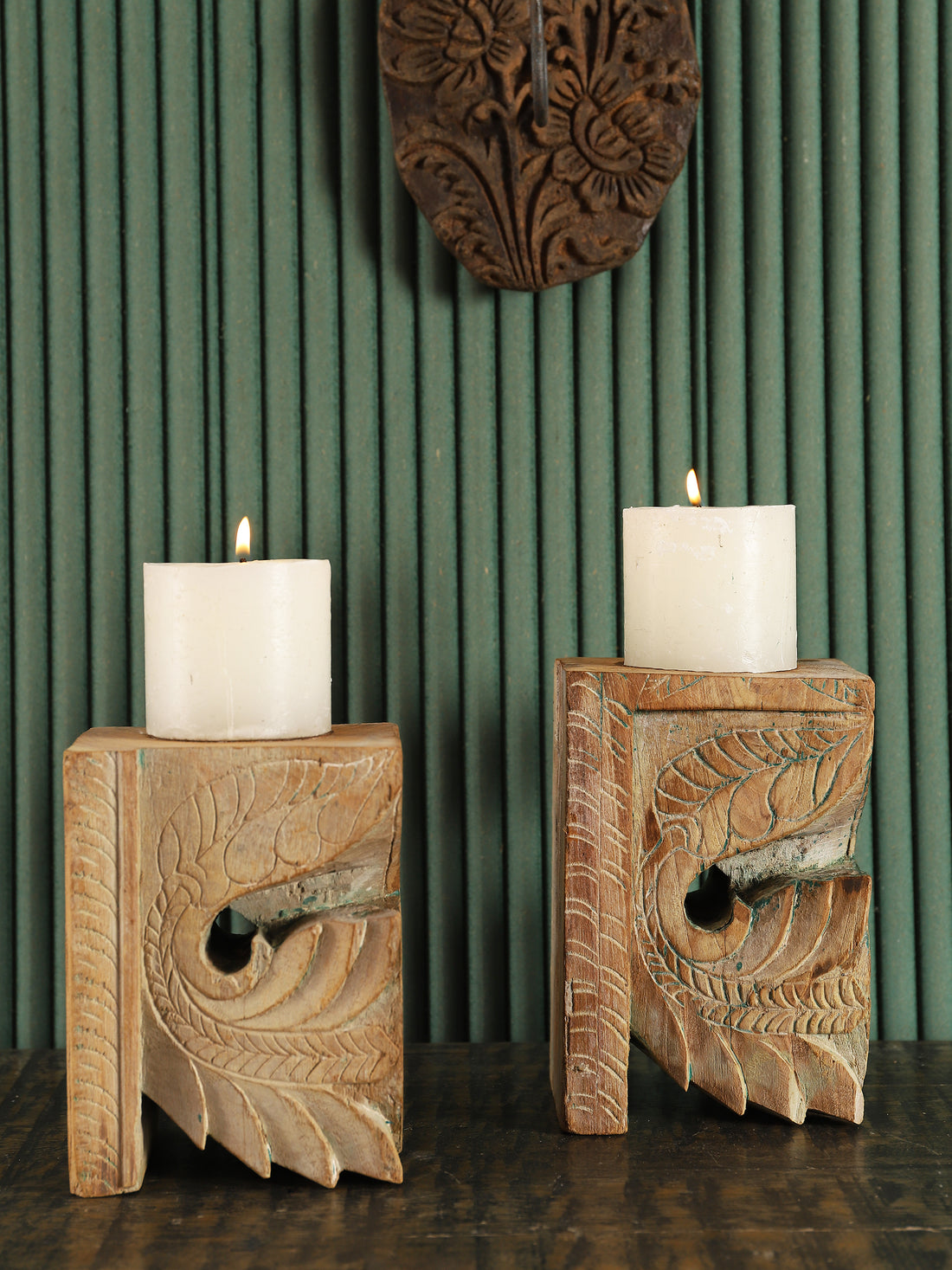 Carved Candle Stand (Mini)