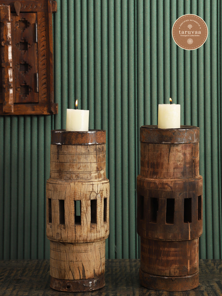 Wagon Wheel Candle Stand