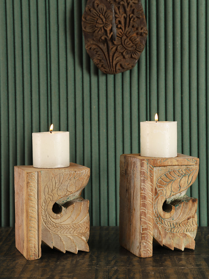 Carved Candle Stand (Mini)