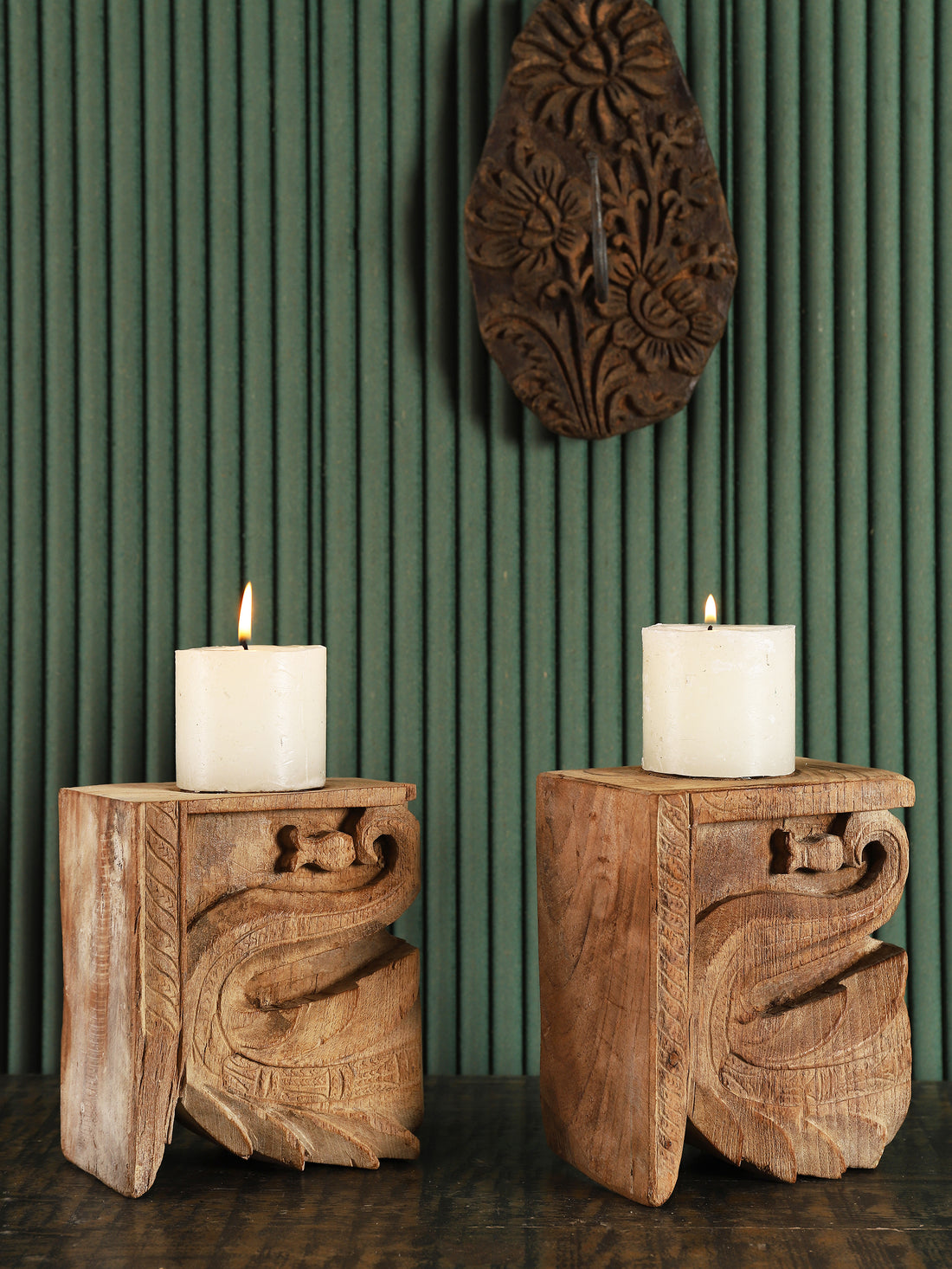 Carved Candle Stand (Mini)