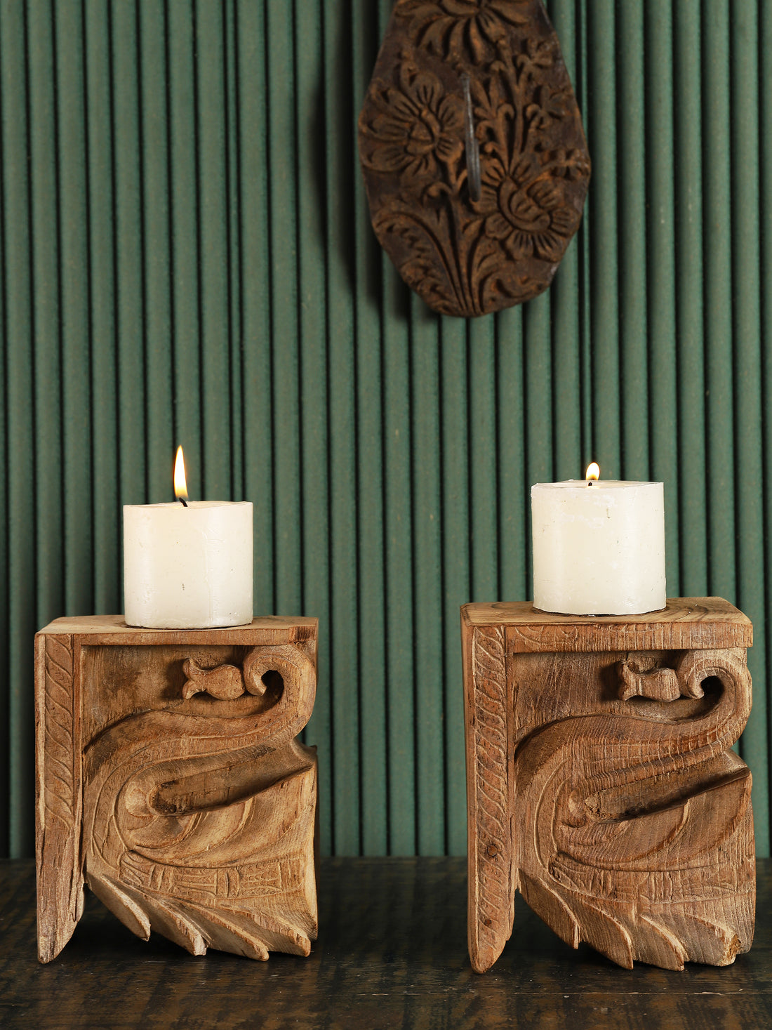 Carved Candle Stand (Mini)