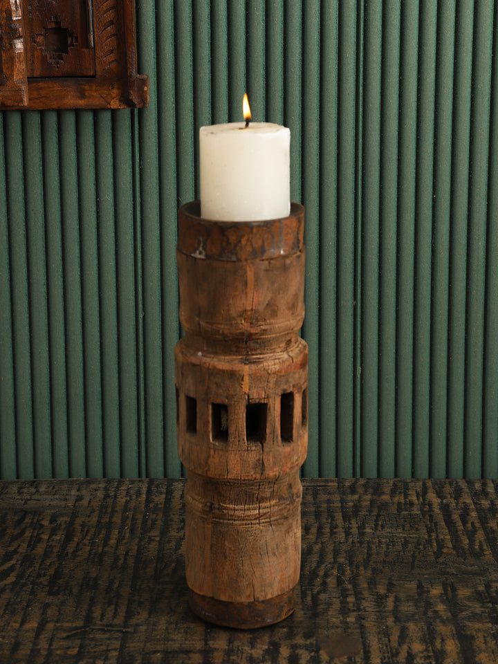 Wagon Wheel Candle Stand (Small)